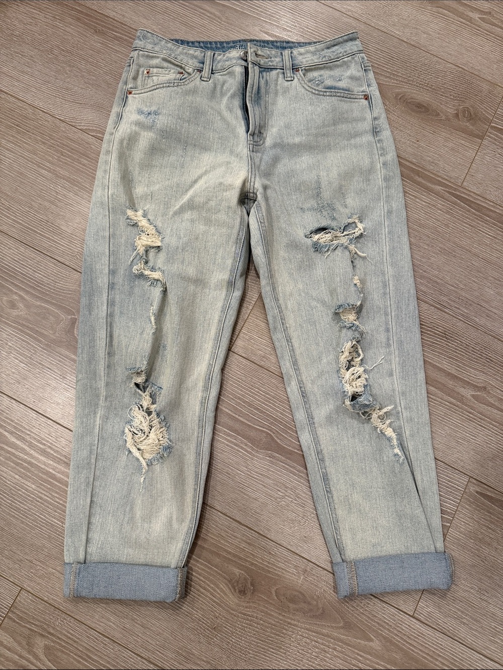 Wild Fable High Rise Distressed Mom Jeans - Picture 3 of 12